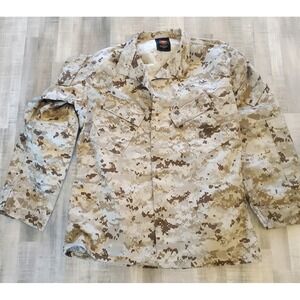 AMERICAN APPAREL INC US Marine Corps Desert Camouflage Jacket Mens Med LNG Slant
